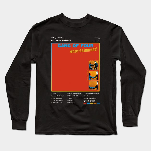 Gang Of Four - Entertainment! Tracklist Album Long Sleeve T-Shirt by 80sRetro